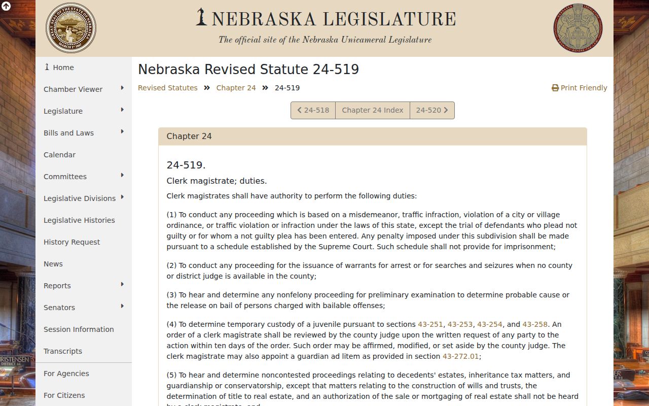 Gordon Sheridan County criminal court record source for Nebraska clerk magistrate authority
