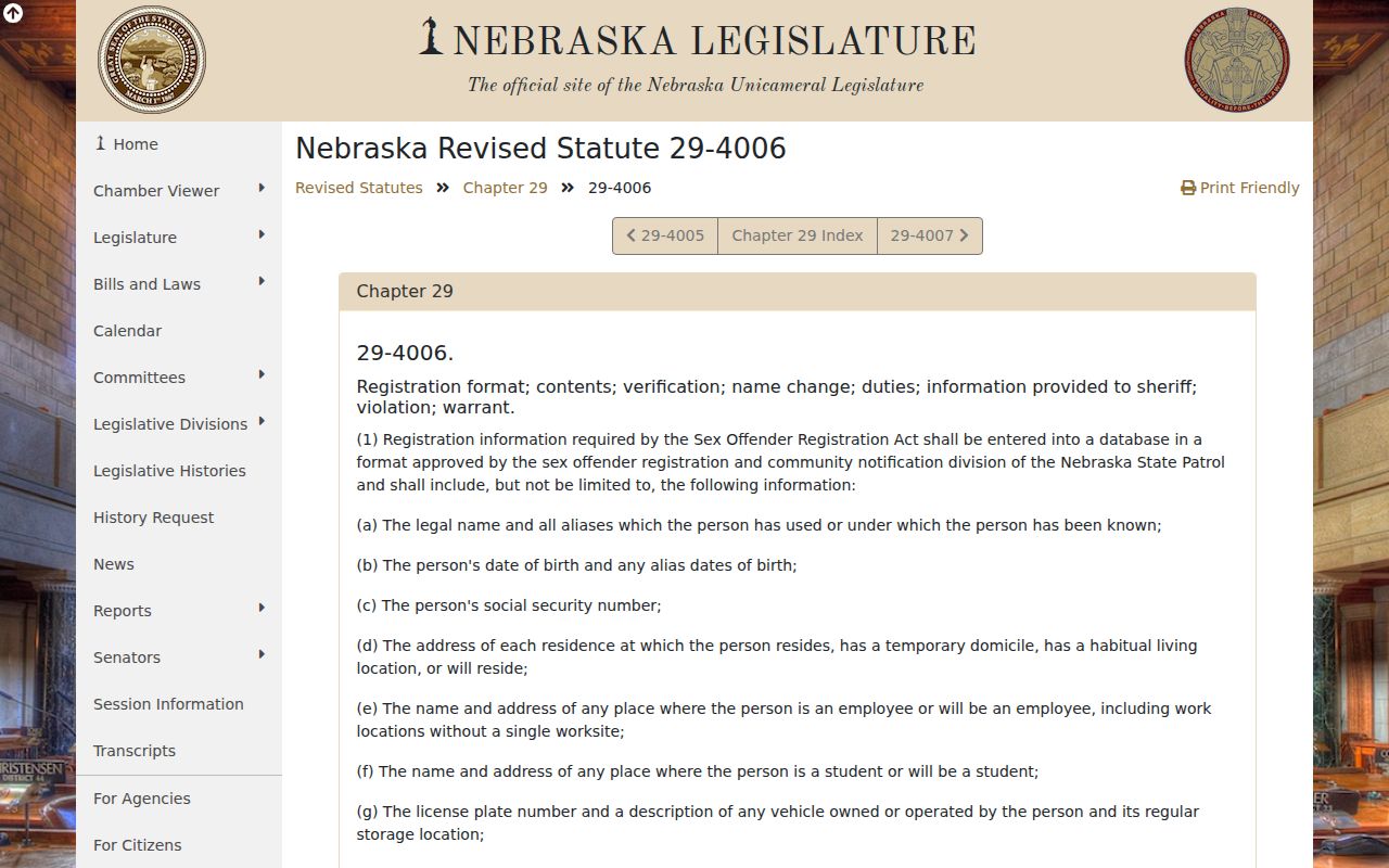 Gordon Sheridan County criminal history source for Nebraska registry information collected