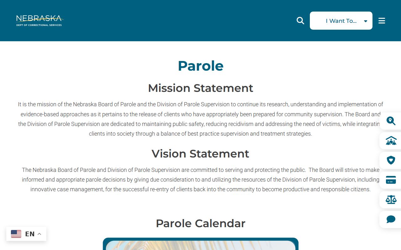 Hay Springs criminal record source showing Nebraska parole authority