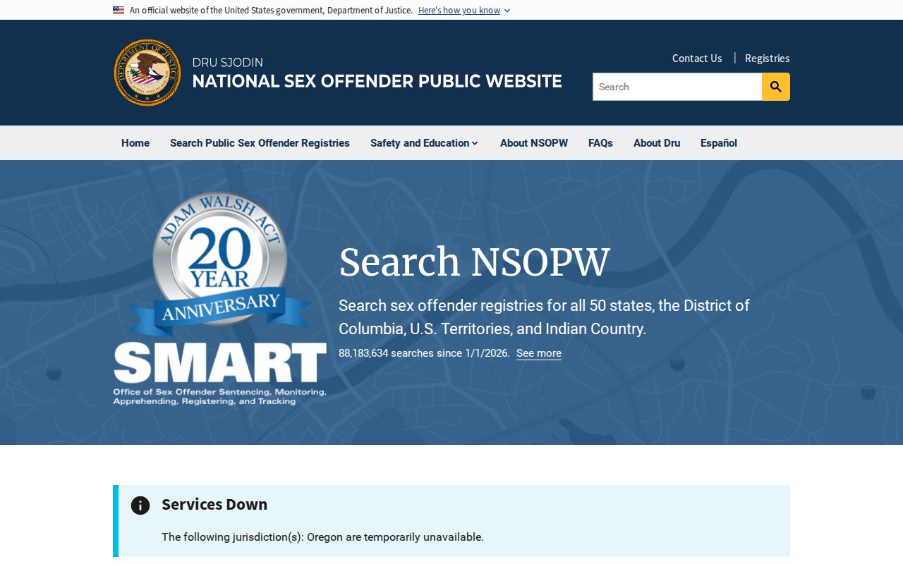 National search layer for Sheridan County sex offender lookup